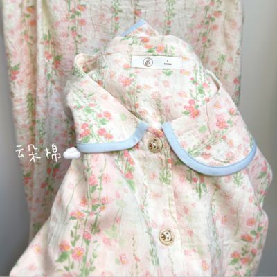 纯棉月子服带胸垫夏季薄款孕妇睡衣怀孕期春秋款哺乳喂奶衣家居服