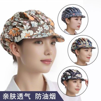 厨房帽子防掉发薄款透气厨房餐饮餐厅厨师帽通用防灰尘帽子女款