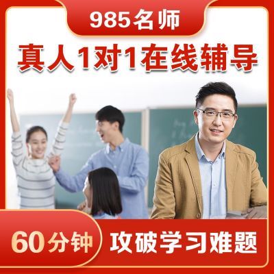 【快速提分】985高校老师在线1对1辅导小学初高中全科真人直