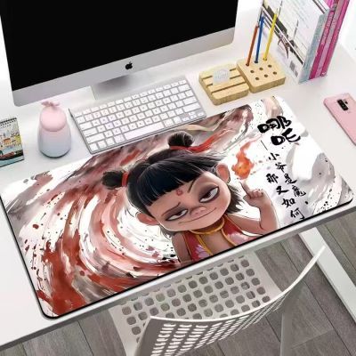 哪吒2卡通防滑大垫鼠标键盘两用超大定制学习桌垫