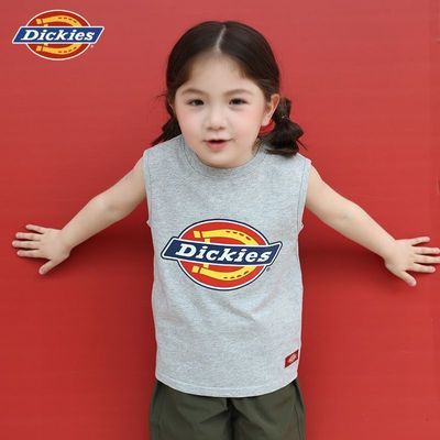 Dickies儿童25年新款时尚无袖背心舒适透气肤男女童 灰