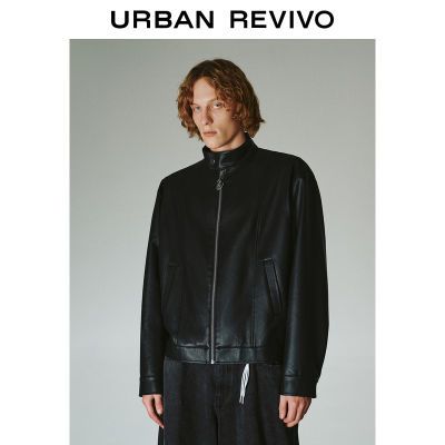 百亿补贴：UR男装高街机车质感立领皮质夹克外套UMV140001 219元