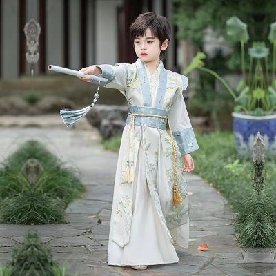 汉服儿童男童新款古风春秋国学古装帅气中国演出服男孩少爷唐装