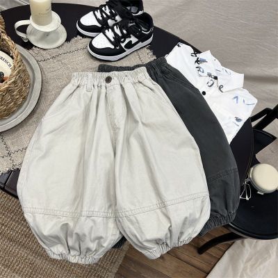 儿童裤子哈伦裤2025新款男童宽松灯笼裤女童春秋纯棉洋气宝宝长裤