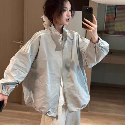 冲锋衣短款抽绳2025春季韩版抽绳连帽设计感外套宽松百搭夹克上衣优惠商品图片