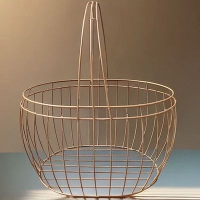 手工编织铁架超厚椭圆家用购物篮半成品diy水果篮