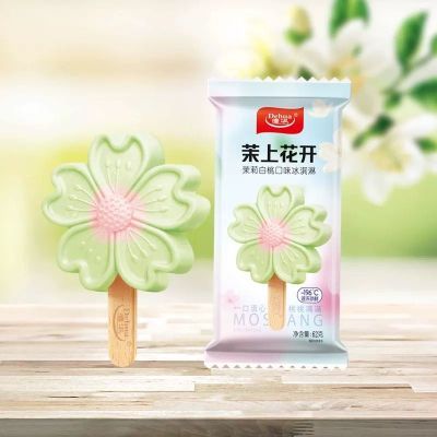 德华茉上雪糕茉莉白桃口味造型冰淇淋冰棍德华雪糕网红雪糕