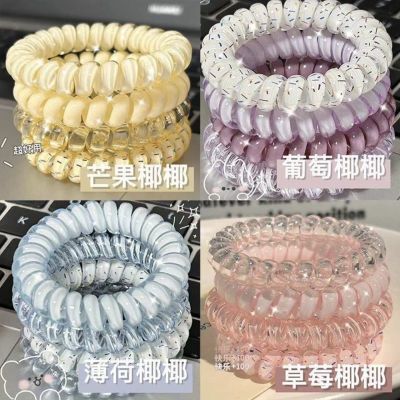 【20个装】韩式少女心电线葡萄椰椰波点皮筋简约清新发绳发圈D【4天内发货】优惠商品图片