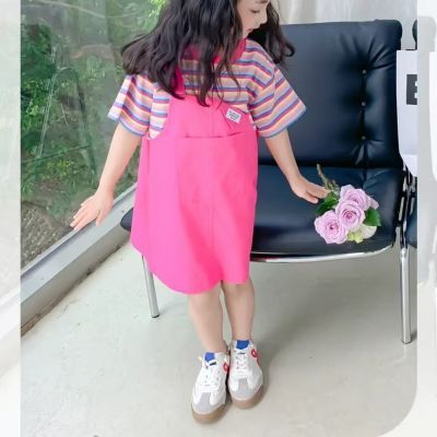 女童连衣裙2025新款夏装洋气儿童背带裙夏季宝宝套装两件裙子