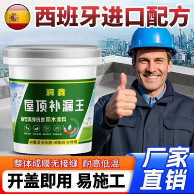 屋顶防水补漏专用涂料楼顶房顶堵漏王外墙裂缝漏水沥青材料防漏胶