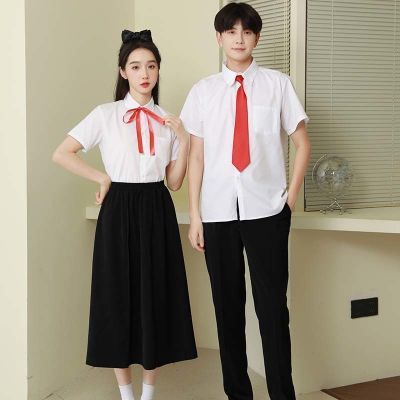 初中高中学生毕业套装朗诵合唱团红歌诗歌朗诵演出服装班服学院风