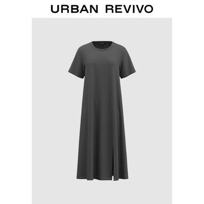 百亿补贴：UR2025夏季新款女装时尚休闲百搭垂感开衩连衣裙UWM750060 139.3元