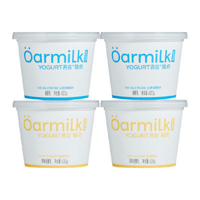 Oarmilk吾岛酸奶420g*4桶大桶装无蔗糖低糖酸奶组合