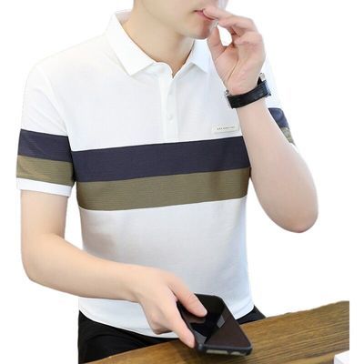 百亿补贴：HZS2025新款短袖Polo衫男款夏季冰丝凉感翻领半截袖男有领短袖t恤 55.4元