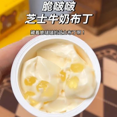芝士啵啵牛奶布丁布丁网红爆款儿童休闲宿舍办公解馋小零食品整箱