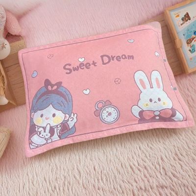 新品纯棉纱布儿童暗扣枕套加厚可爱高档小清新内径4060公主风小孩优惠商品图片
