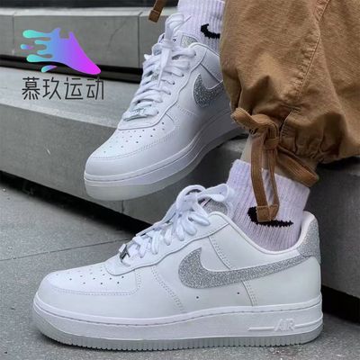 耐克Nike Air Force1百搭防滑耐磨低帮板鞋女款白灰色HQ3461-191