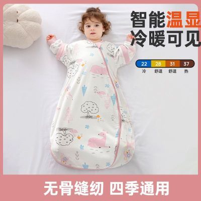 婴儿睡袋春夏秋薄款纯棉新生儿童宝宝一体式四季通用防踢被神器