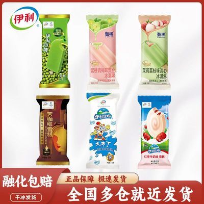 【到手45支】伊利甄稀冰淇淋蜜桃青梅茉莉荔枝苦咖啡雪糕D
