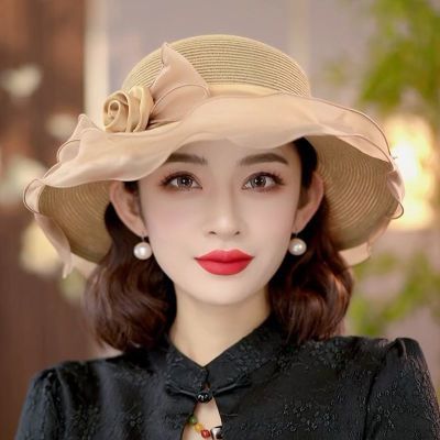 布塔春夏季防晒遮阳帽女士出游草帽时尚优雅太阳帽沙滩帽PT1263