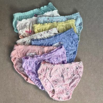 5条装韩国单纯棉女宝男宝三角内裤卡通公主图案幼儿园低腰可爱