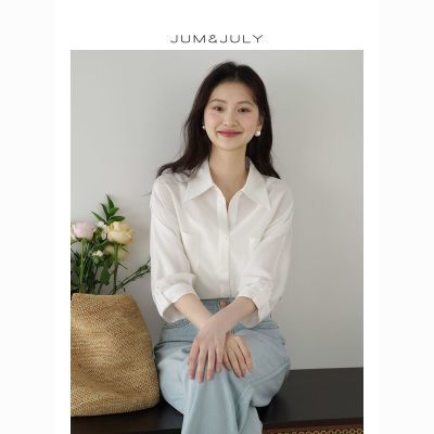 百亿补贴：嘉茱莉经典百搭长袖衬衫女2025新款夏季薄款衬衣宽松显瘦气质上衣 217元