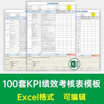 KPI绩效考核表公司财务采购销售行政部门员工岗位业绩指标考核表