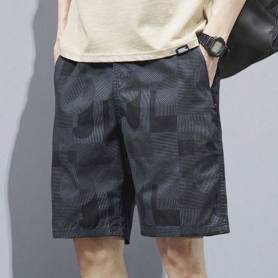 夏季薄款男士五分裤潮流宽松休闲纯棉透气运动百搭沙滩工装短裤