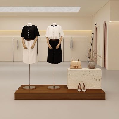 服装店橱窗展示台女装店洞石中岛模特地台流水台鞋店铺陈列柜鞋子