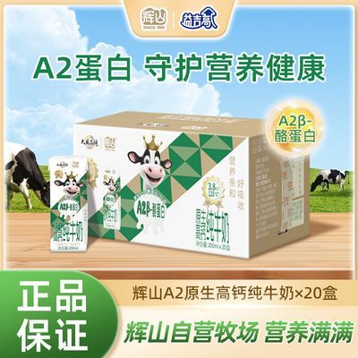 辉山a2酪蛋白纯牛奶200ml*20盒儿童学生营养全家早餐奶【1月10产