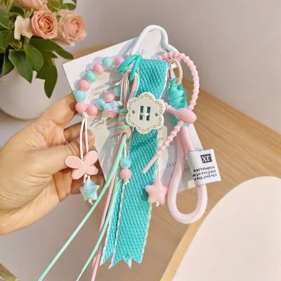 韩系多巴胺高颜值包包挂件小包挂饰手工编织钥匙扣流苏书包配饰