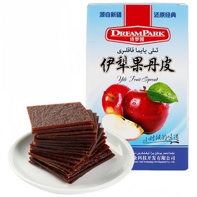 新疆特产诗梦园果丹皮200g苹果杏子无花果味独立包装无添加零