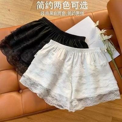 多层蕾丝安全裤女短裤可外穿防走光夏薄款打底裤jk保险阔版裙裤子