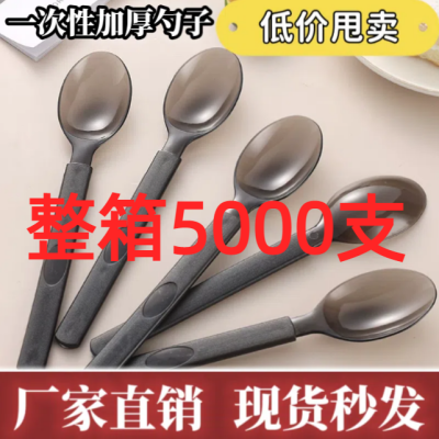 【加厚耐用】一次性美式勺子外卖打包牛排西餐拌饭塑料加厚商用外