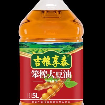 吉粮正品非转基因笨榨大豆油东北浓香食用油5L