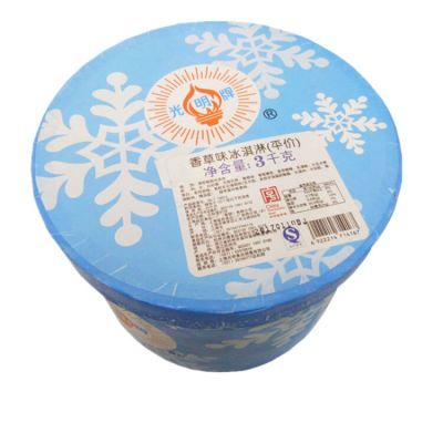 1桶包邮光明冷饮3kg大桶冰淇淋家庭装甜品店面包店专用桶装冰