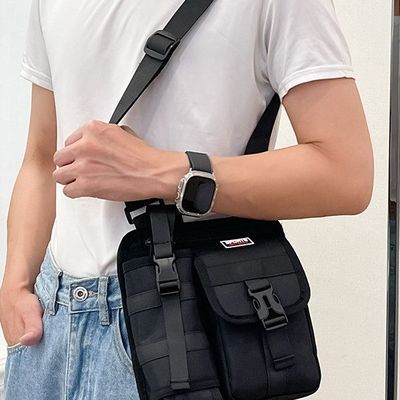 户外高颜值手机包男士牛津纺斜挎包多隔层休闲旅行出差水壶套挎包