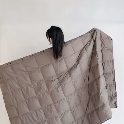 控温羽绒被加厚保暖办公户外披肩毯车用飞机盖毯斗篷午睡