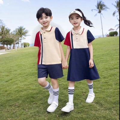 幼儿园园服夏装儿童英伦班服学院纯棉小学生校服夏季套装短袖服装
