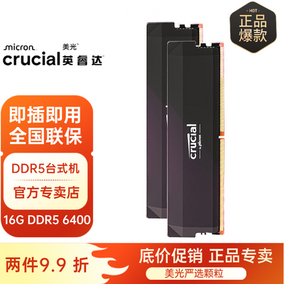 Ӣ16GB DDR5 6400ɫ̨ʽڴProϵ244Ԫ