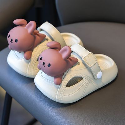 EVA儿童洞洞鞋兔子夏季男女童居家室内户外洗澡宝防滑幼儿沙滩