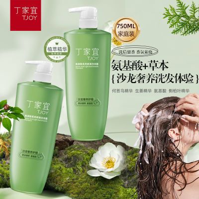 丁家宜750ml氨基酸柔亮顺滑洗发露草本精萃持久留香减少干枯打结