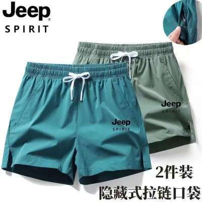 JEEP吉普夏季新款速干三分运动短裤男潮宽松休闲透气