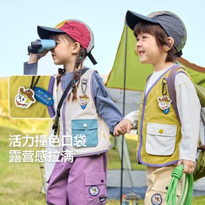 25新款儿童马甲春季新款男童女童休闲户外工装马甲夏季单层薄款优惠商品图片