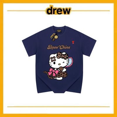 drew美式潮牌豹纹公主裙HelloKitty短袖T恤男女情
