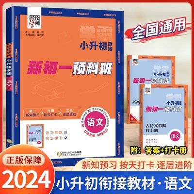 百亿补贴：【清仓】学霸小升初衔接语文全国通用版六年级暑假作业中总复习 5.55元