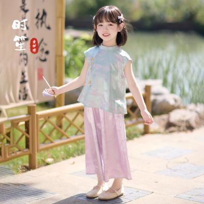 【时笙】汉服女童套装夏季新中式2025新款儿童中国风小女孩夏