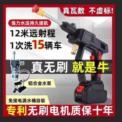 无线德国洗车家用高压神器水枪洗车机无刷电机便携锂电池