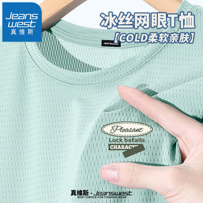 百亿补贴：真维斯速干网眼冰丝短袖t恤男2025新款夏季青少年透气凉感半袖潮 28.2元