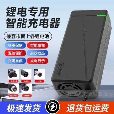 电动车锂电池充电器48V60V72V5A8A10A大功率充电机磷酸铁锂通用